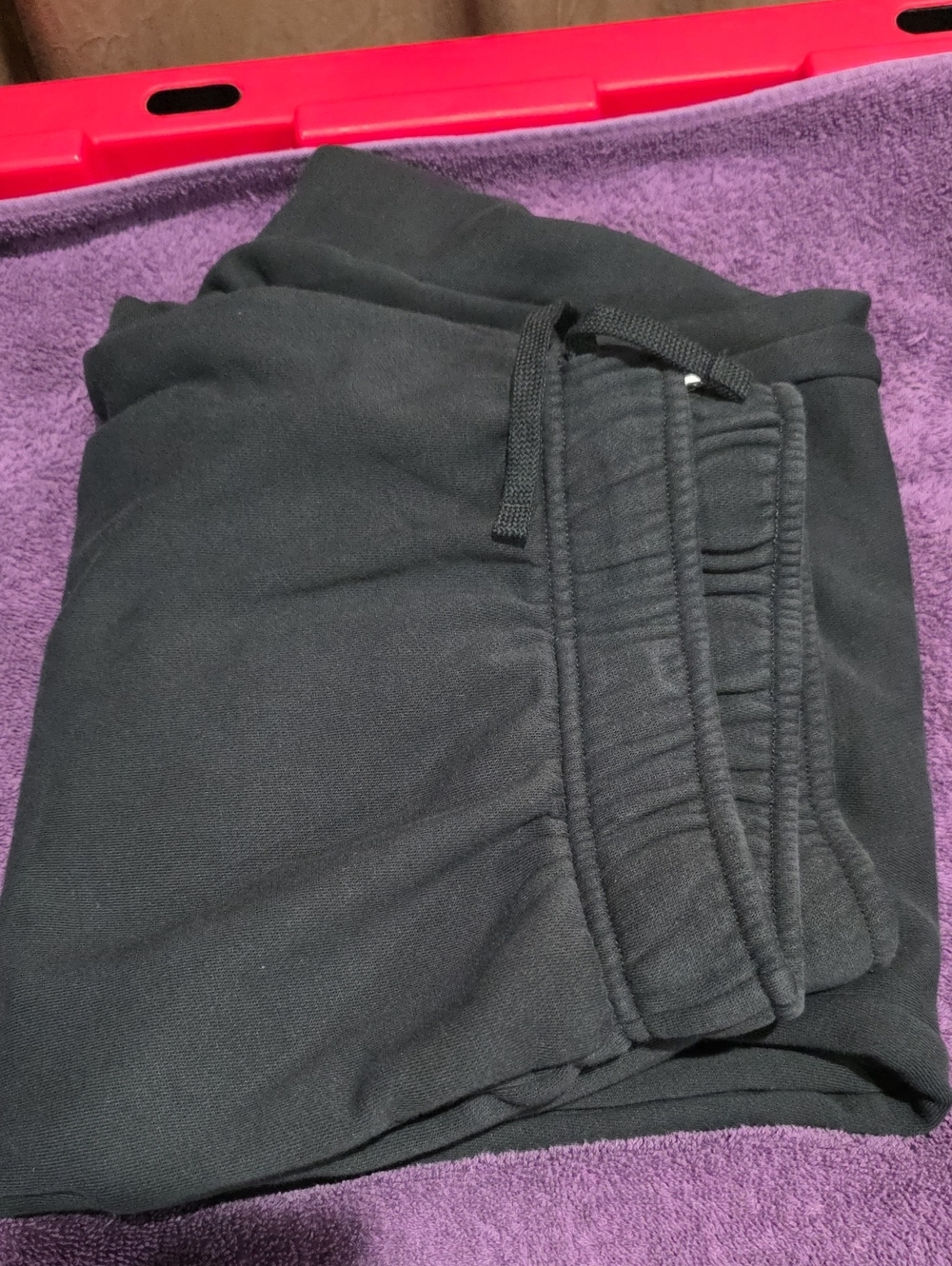 Nike Black Track Joggers with White Swoosh - Picture 6 of 6